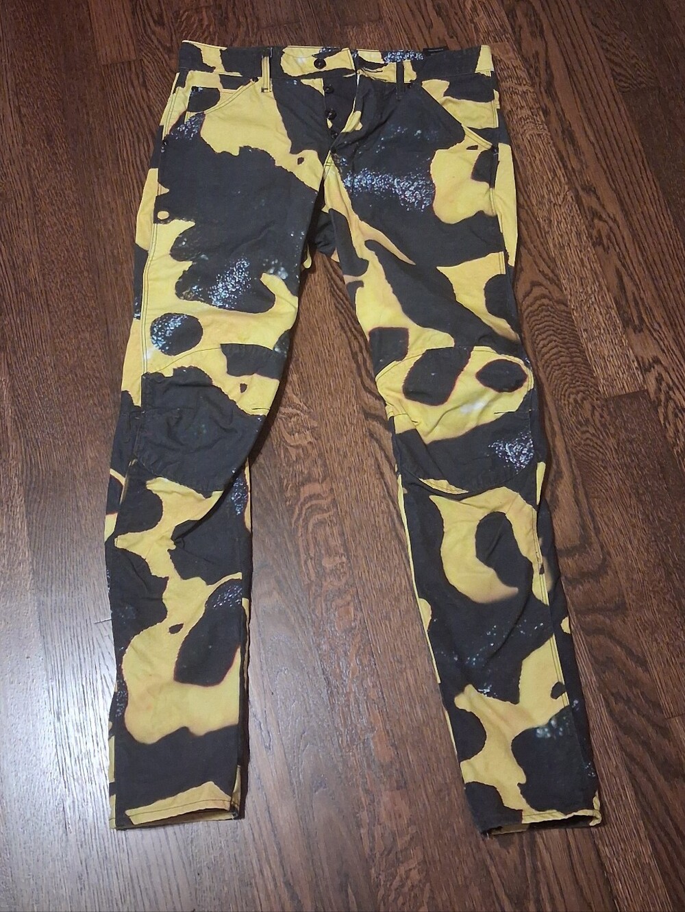 Pants, Slim Fit - G-Star Yellow and Black Camouflage